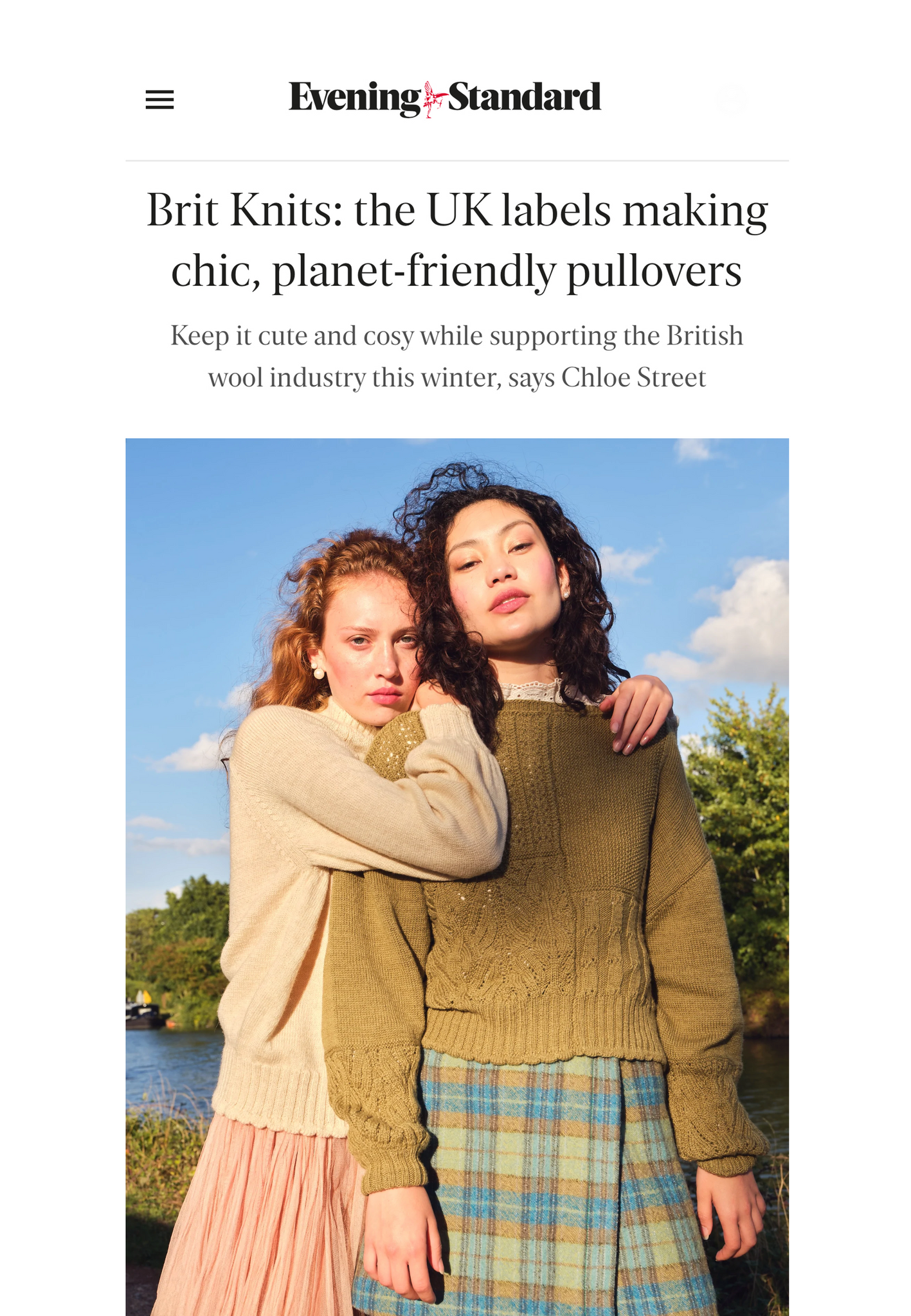 HERD in The Evening Standard: planet-friendly Brit knits