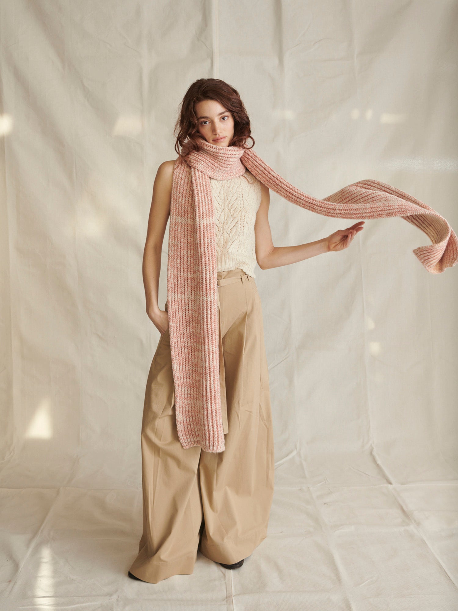 Eccleston Scarf Ecru & Mouline
