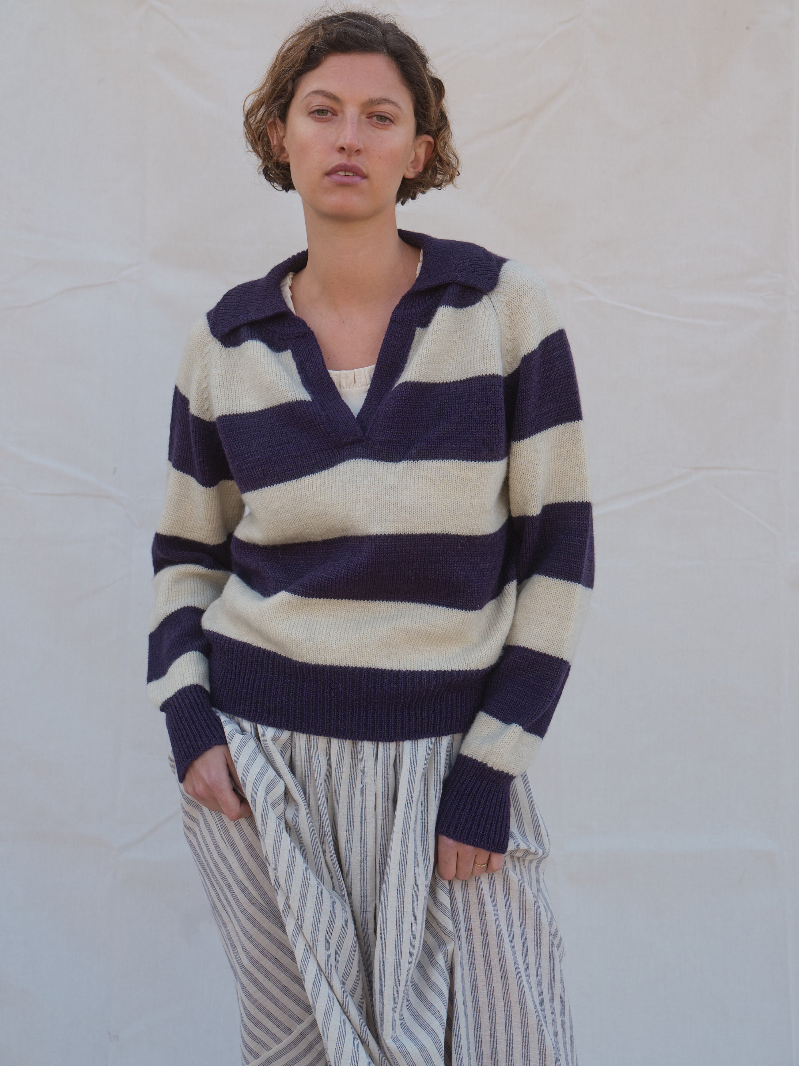 Pendle Jumper Damson & Ecru