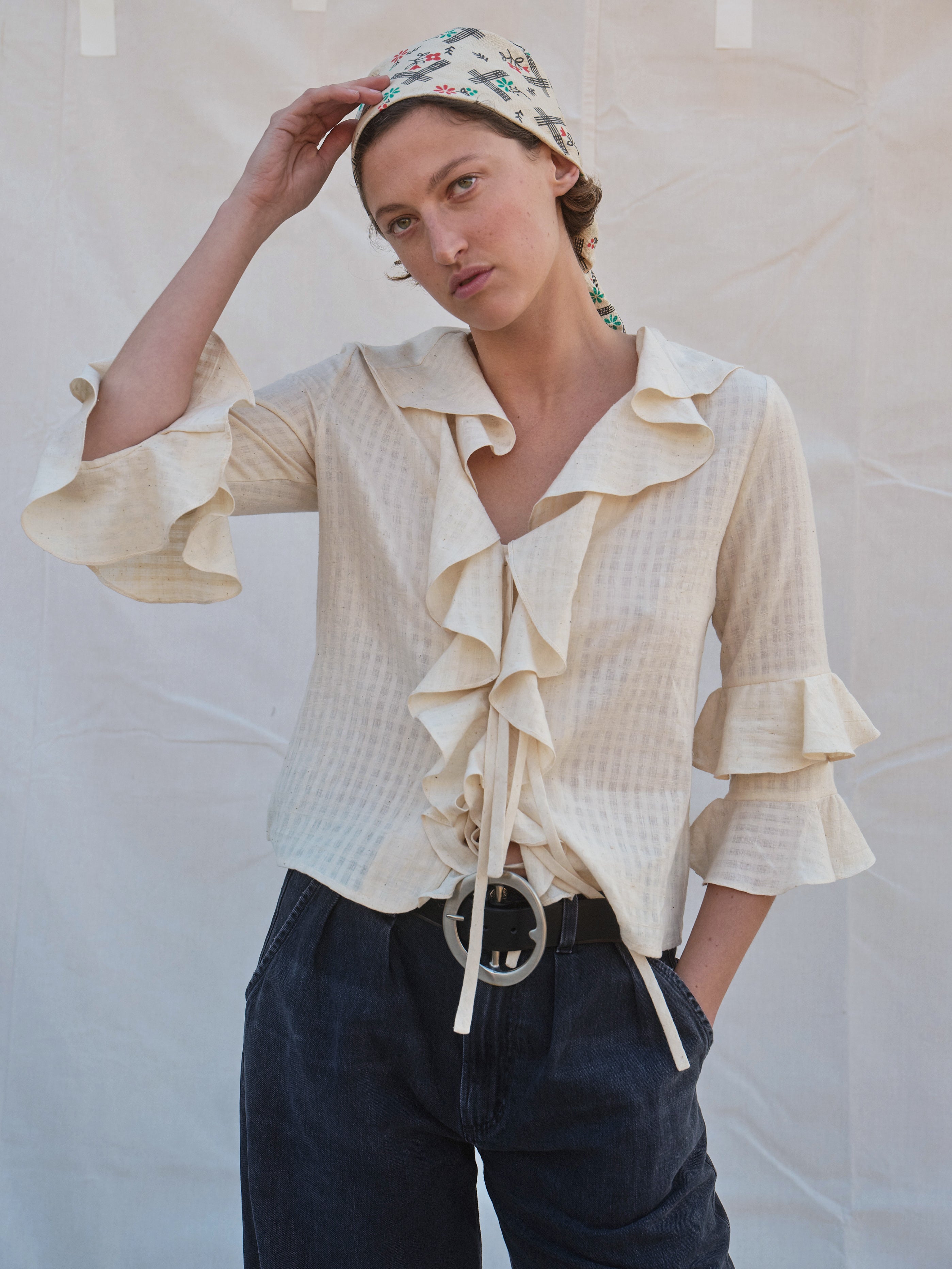 Foxglove Blouse Check