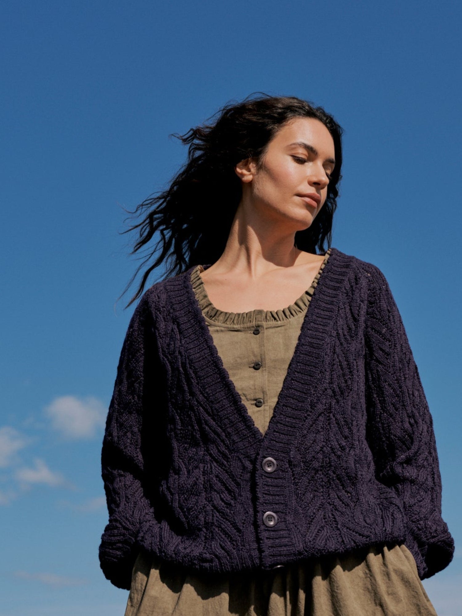 Wyre Cardigan Damson