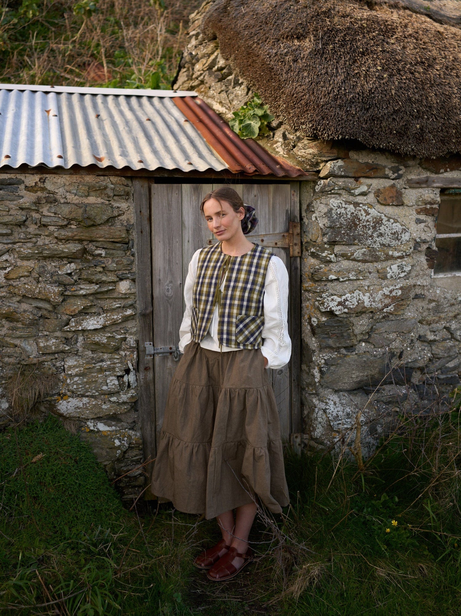 Blakeney Gilet Forest Twill