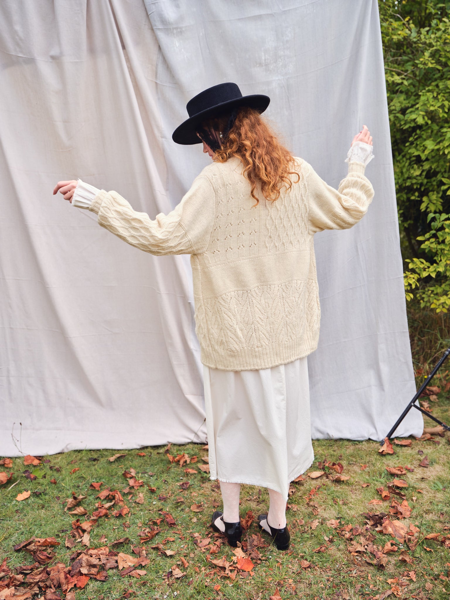 Freckleton Cardigan in Ecru or Moss