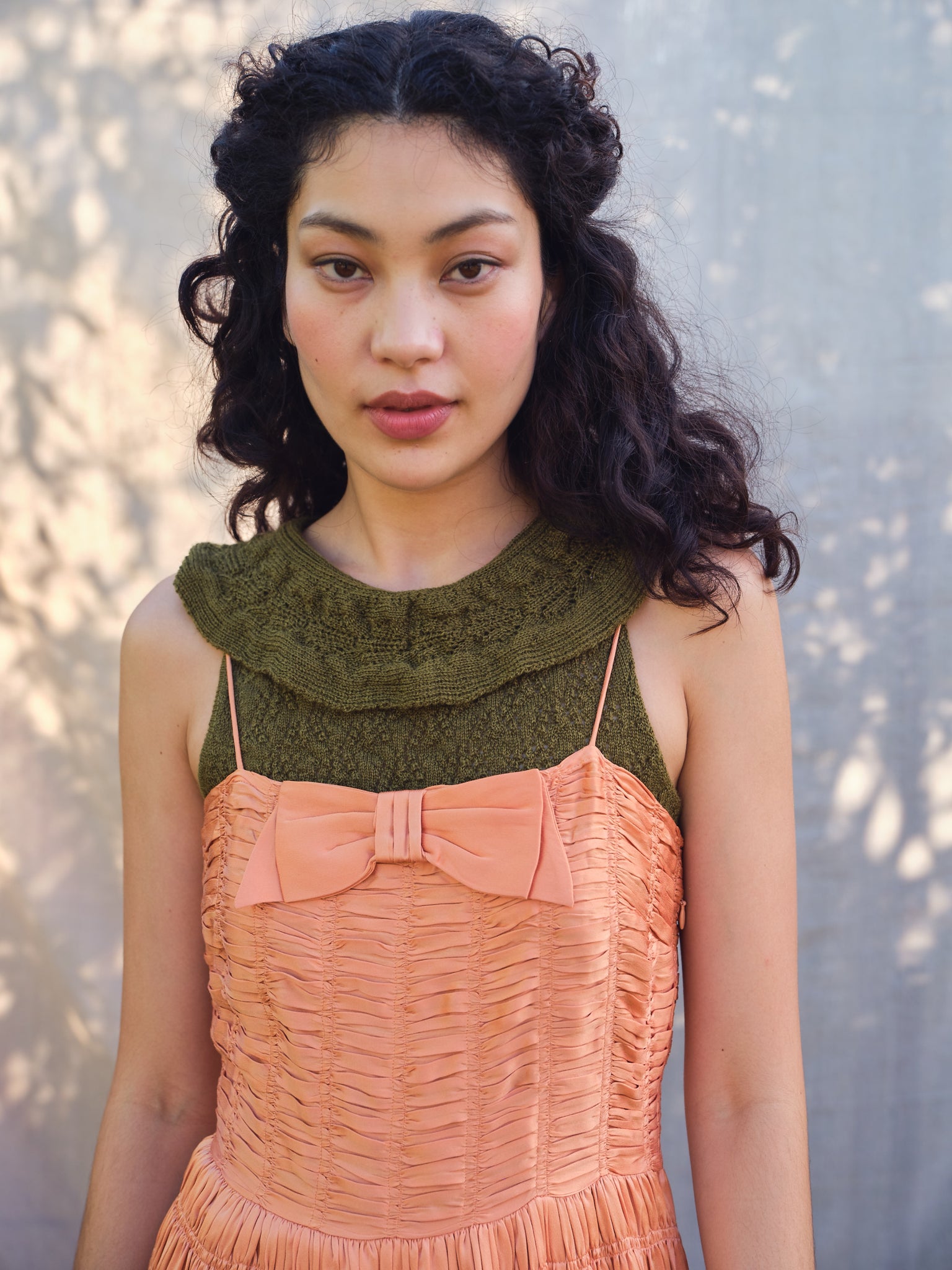 Lytham Ruffle Vest in Forest