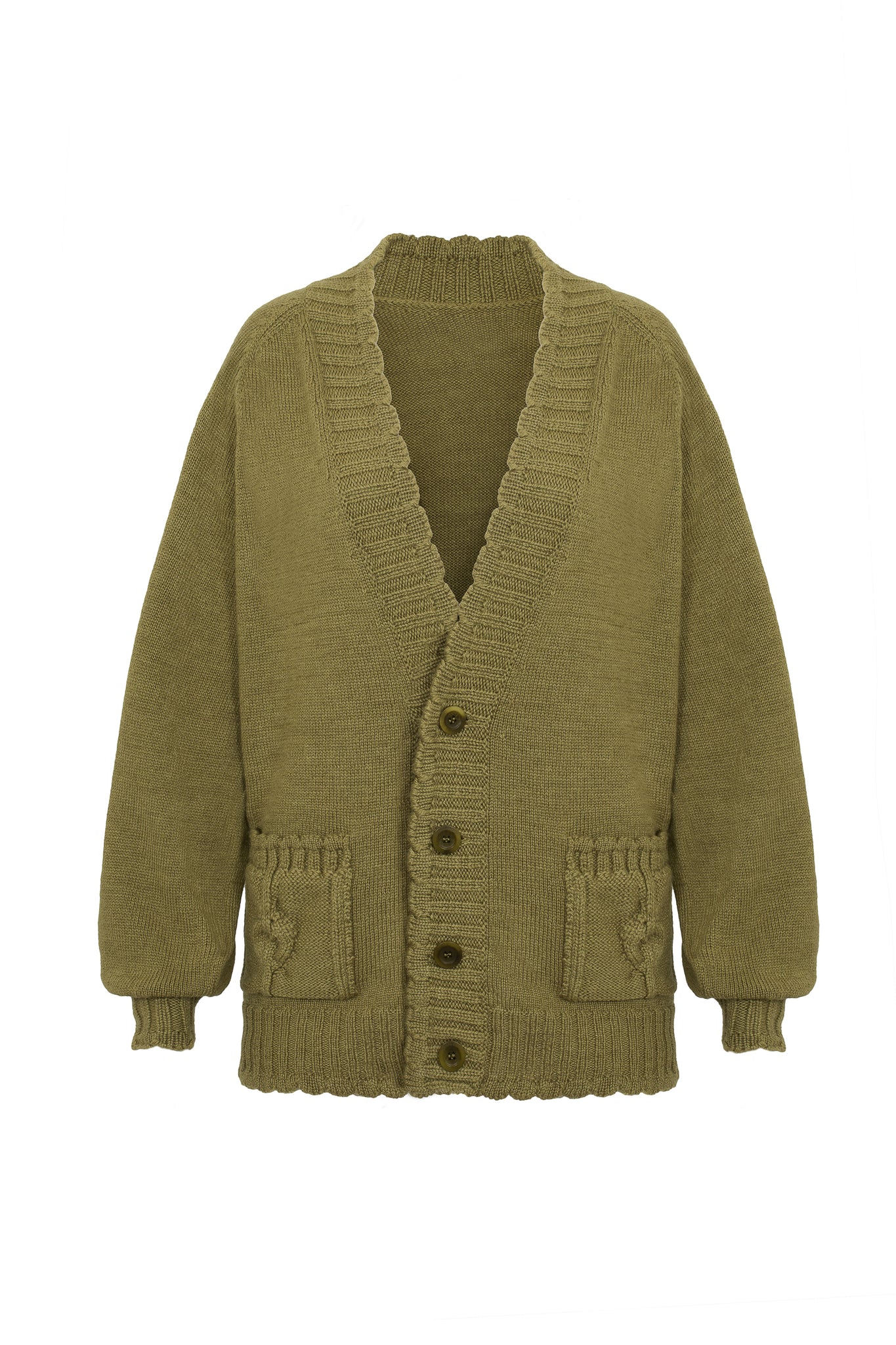 Elswick Cardigan in Moss